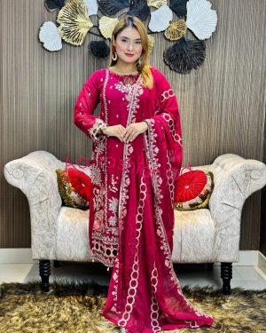 Pakistani desing full rady luxry chiffon 4 pcs