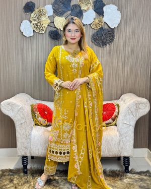 Readymate pakistani desing ring type chiffon 4 pcs 6 c