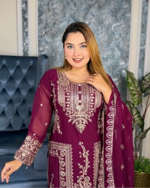 AAF -DNP AWSOOM 4C Readymate pakistani desing chiffon 4 pcs 5c -dnp jam -aaf 2