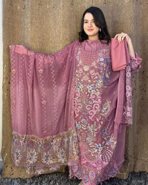 AAF AWSOOM ONION PINK -sawra er Unstitched Salwar Kameez (1028 Peas)