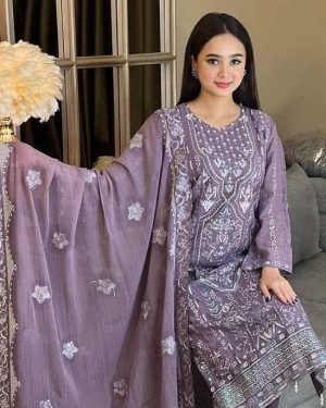 AWSOOM LAVENDA -Unstitched Salwar Kameez (Painapel Lavenda)
