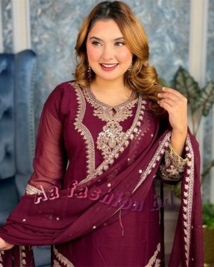 Awsoom NP -5 C AAF -Readymate pakistani desing luxry chiffon 4 pcs 5c -np -aaf