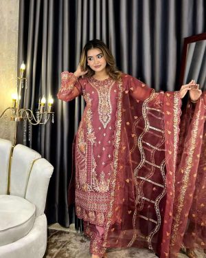 AAF CNS MISTY Pakistani desingin Unstitched Salwar Kameez sada bahar w -cn off misry - aaf