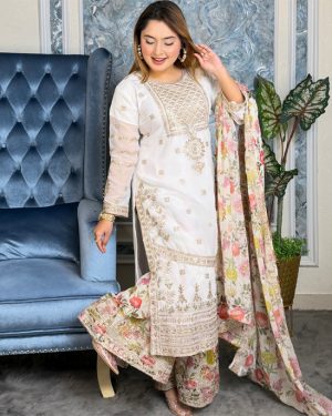 Pakistani desgin  gharara -Full rady  luxry ciffon -gw aaf