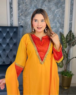 pakistani dising Readymate wight less jorjrt jyr-aaf 3 pcs 1