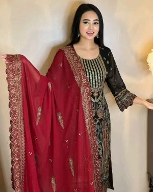 AAF - DFC BLK -Unstitched Salwar Kameez wightless soft jorjrt dfc blk aaf