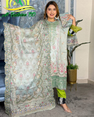 Gorgush -Pakistani desgin Readymate pure coton desing un wc - 3 pcs 3 c 2