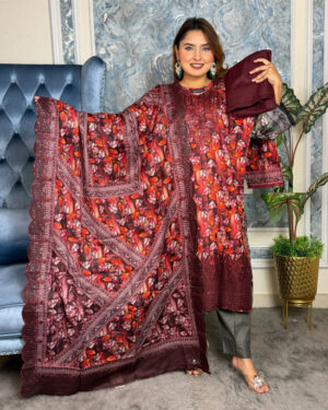 AAF CK BGR-R Gorgush -Pakistani desgin Readymate pure coton desing un wc - 3 pcs 3 c
