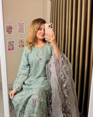 AA -BEST Fabrice & Comfortable PAKISTANI Desing Unstitched Salwar Kameez (Pantata Sawla tesu orna)
