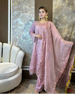 AAF -UP -1C Colour Pakistani Sadabahar fabrice -full rady dress