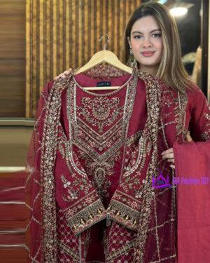 AAF -MO- Farashi Pattan Luxry Sadabahar Fabrice Embroidery& Sequence Work Full Radymate