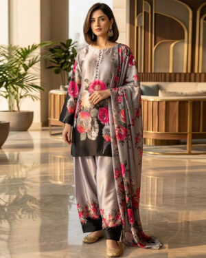 AAF- YRS -Karachi patten Awsoom yash dubai semu silk drsing full rady dress.