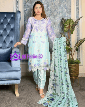 AAF -SPL-Karachi Patten Embotryed 3DWork Luxry Craf jorje Radymate -3pcs