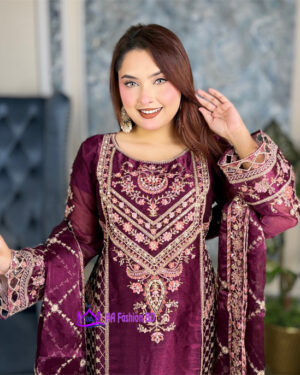 AAF -RMO-JAM - Farashi Pattan Luxry Zemechu Fabrice Embroidery& Sequence Work Full Radymate