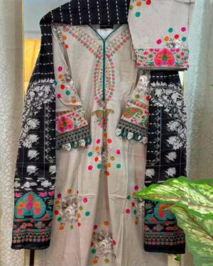 AAF-DS-SP -MB- Pure Cotton Digital Print Les Work Full Radymate 3 Pcs
