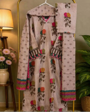 AAF-DS-SP BCM- Pure Cotton Digital Print Les Work Full Radymate 3 Pcs