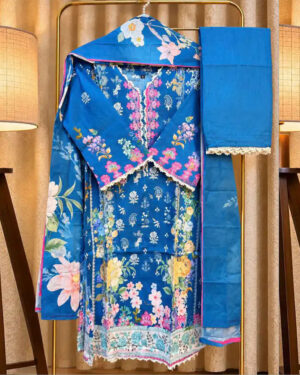 AAF-DS- DBL- Pure Cotton Digital Print Les Work Full Radymate 3 Pcs
